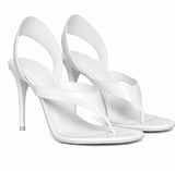 Sandales À Talons Hauts Métallisé Avec Design Moderne