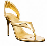 Sandales À Talons Hauts Métallisé Avec Design Moderne