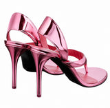 Sandales À Talons Hauts Métallisé Avec Design Moderne