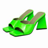 Sandales Colorées à Talons Épais pour Femme