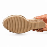 Sandales Compensées à Talons Hauts Style Élégant