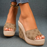 Sandales Compensées à Talons Hauts Style Élégant