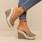 Sandales Compensées à Talons Hauts Style Élégant