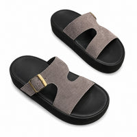 Sandales Confort à Talon Épais et Boucle Stylée