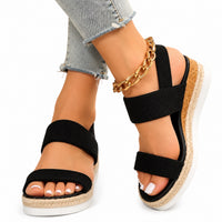 Sandales Confortables Compensées pour Femme