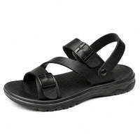 Sandales En Cuir Confortables Avec Semelle Souple Antidérapante