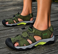 Sandales En Cuir Homme Avec Protection Avant Renforcée