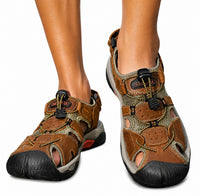 Sandales En Cuir Homme Avec Protection Avant Renforcée