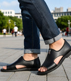 Sandales En Cuir Homme Style Casual Urbain