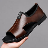 Sandales En Cuir Homme Style Casual Urbain