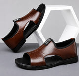 Sandales En Cuir Homme Style Casual Urbain