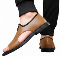 Sandales En Cuir Homme Style Casual Urbain
