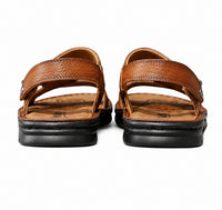 Sandales En Cuir Homme Style Classique Avec Semelle Souple