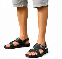Sandales En Cuir Homme Style Classique Avec Semelle Souple