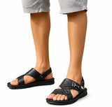 Sandales En Cuir Homme Style Classique Avec Semelle Souple
