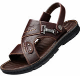 Sandales En Cuir Homme Style Classique Avec Semelle Souple