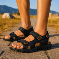Sandales Homme En Cuir Avec Confort Respirant