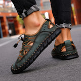 Sandales Homme En Cuir Avec Design Respirant
