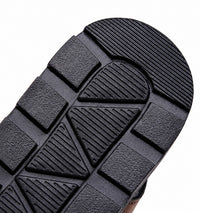 Sandales Homme En Cuir Souple Avec Bride Ajustable Confortable