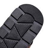 Sandales Homme En Cuir Souple Avec Bride Ajustable Confortable