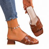 Sandales Oasis à Talons Carrés