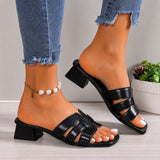 Sandales Oasis à Talons Carrés