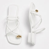 Sandales Plates Avec Brides Entrelacées Minimalistes