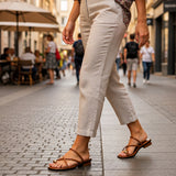 Sandales Plates Avec Brides Entrelacées Minimalistes