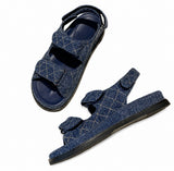 Sandales Style Romain Bleu Avec Scratch