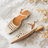 Sandales Tressées Bohème Chic à Bout Fermé