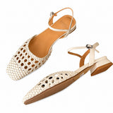 Sandales Tressées Bohème Chic à Bout Fermé