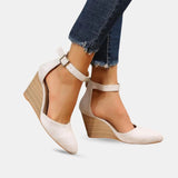 Sandales Compensées à Bride Cheville, sandales compensées pour femme