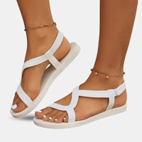 Sandales De Plage Confortables en Cuir, sandales blanches, sandales de plae femme