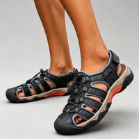 Sandales De Randonnée pour Homme, à bout semi-fermé avec lacets de serrage rapide, semelle antidérapante et design respirant