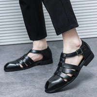 Sandales En Cuir À Bout Fermé pour Homme