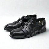Sandales En Cuir À Bout Fermé pour Homme