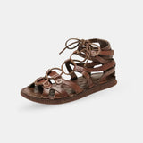 Sandales Romaines en Cuir Pour Homme, sandales marron en cuir véritable