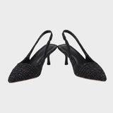 Sandales Slingback À Talons Fins Avec Bout Pointu Chic