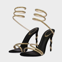 Sandales À Talon Femme Avec Brides Spirales Chic