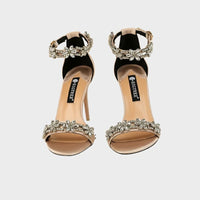 Sandales À Talons Aiguilles Avec Strass Brillants Élégants