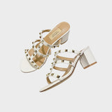 Sandales À Talons Avec Brides Cloutées Élégantes