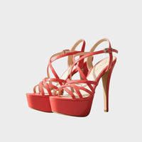 Sandales À Talons Hauts Plateforme Avec Brides Cheville