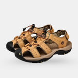 Sandales de Marche en Cuir Homme – Confort Durable, Antidérapantes, Respirantes