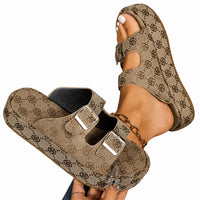 Sandales à Plateforme à Boucles Style Décontracté Été