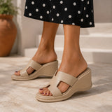 Sandales à Talon Compensé Confort Chic