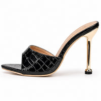 Sandales à Talons Croco Chics