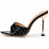 Sandales à Talons Croco Chics