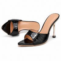 Sandales à Talons Croco Chics