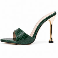 Sandales à Talons Croco Chics