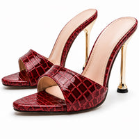 Sandales à Talons Croco Chics